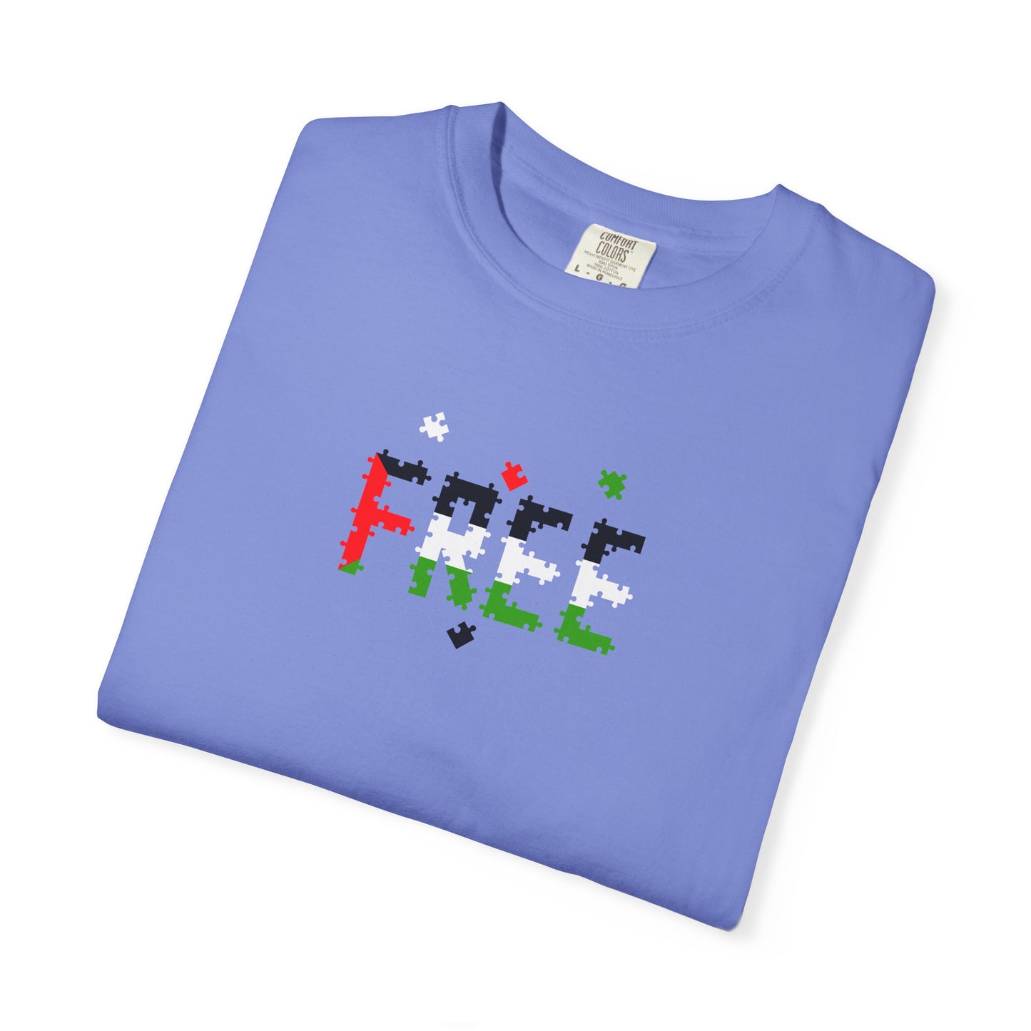 Free Palestine Puzzle Pieces T-shirt