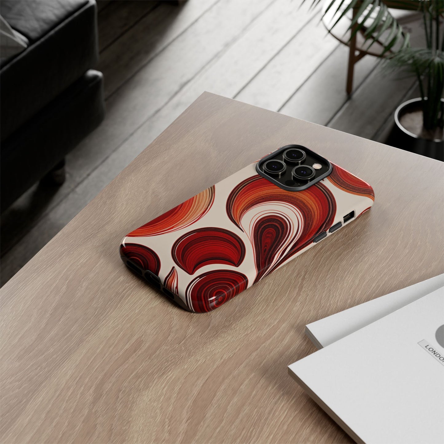 Spiraling Dip Paint Design iPhone Case
