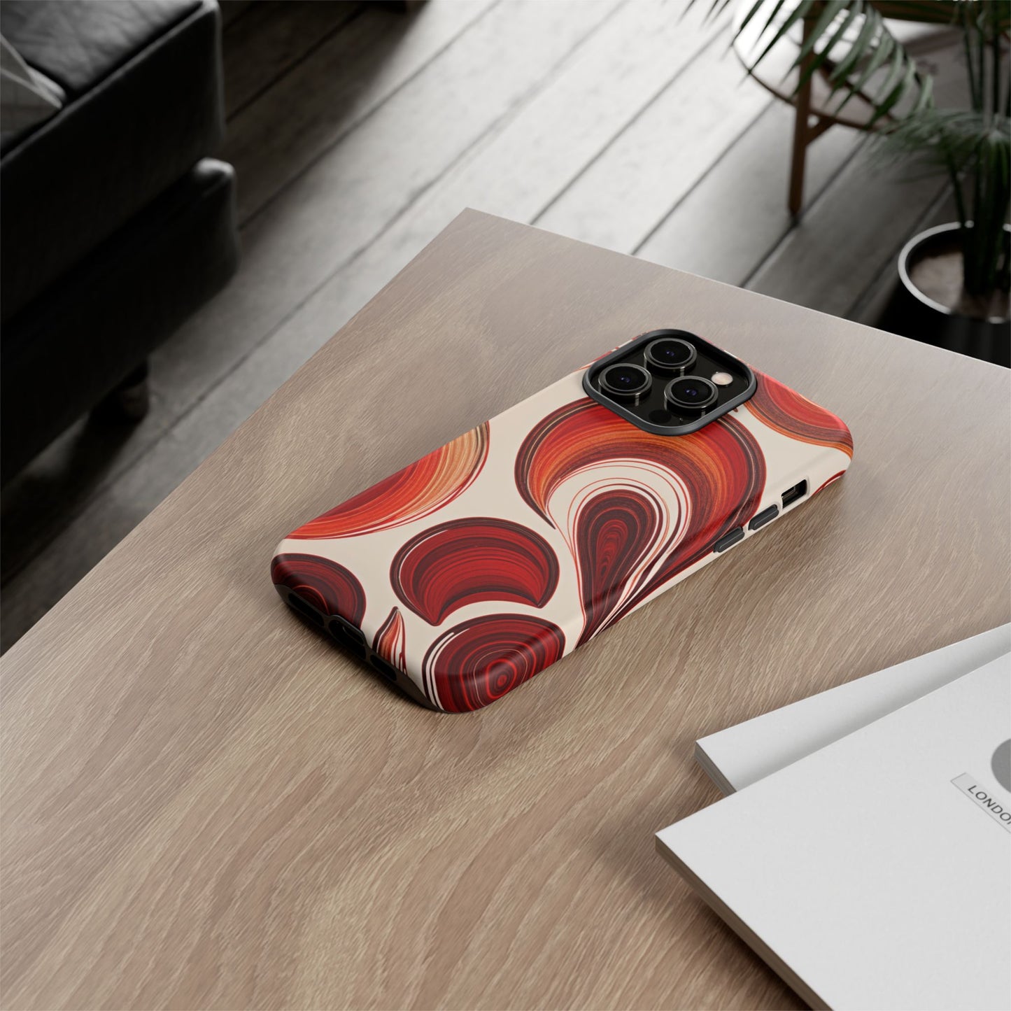 Spiraling Dip Paint Design iPhone Case