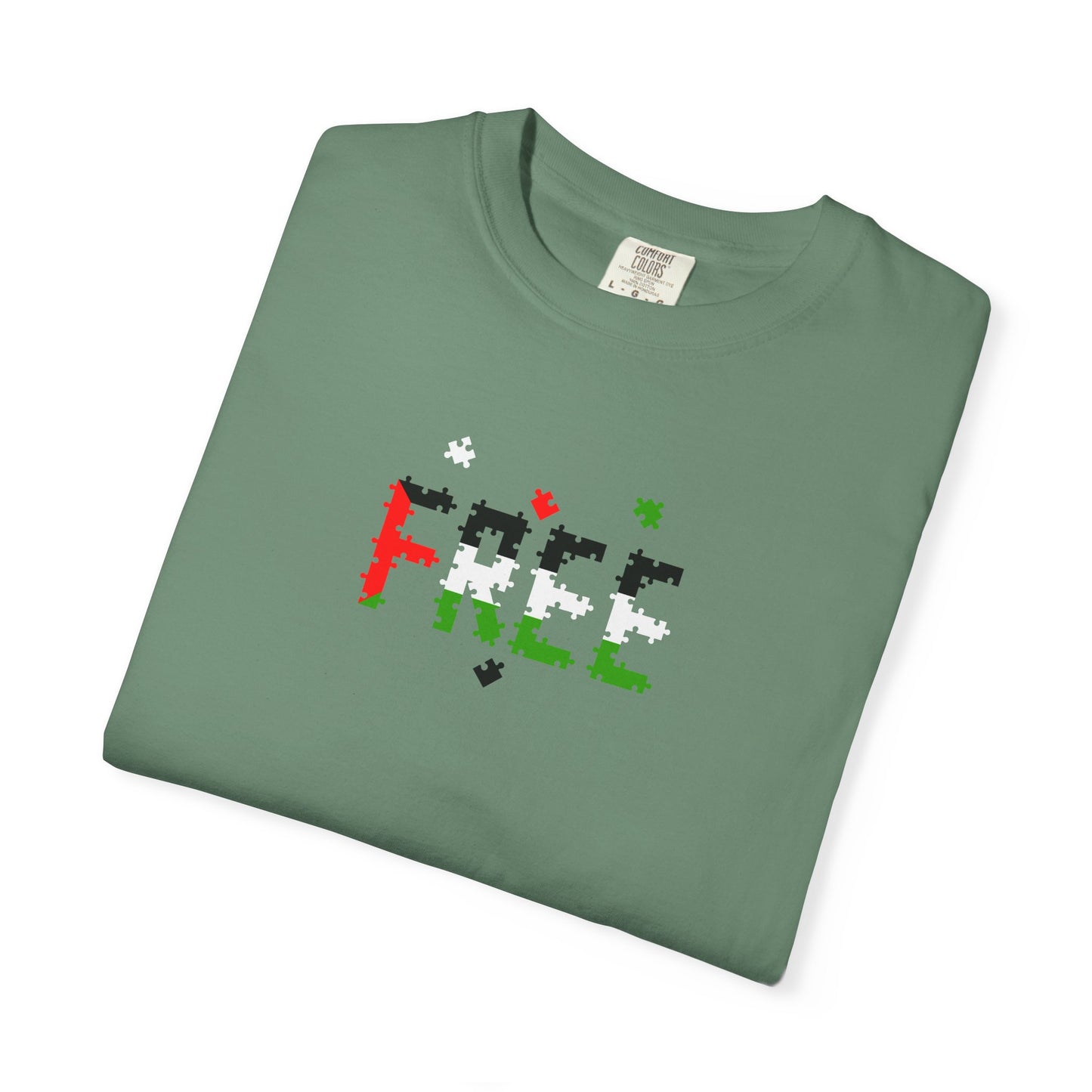 Free Palestine Puzzle Pieces T-shirt