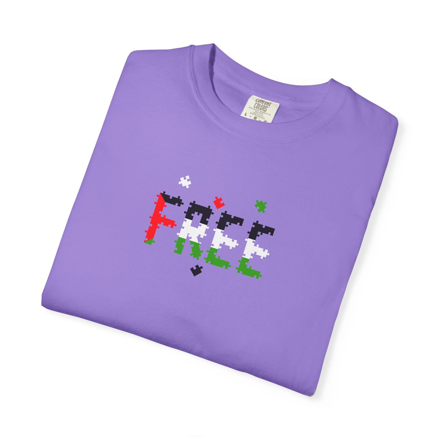 Free Palestine Puzzle Pieces T-shirt