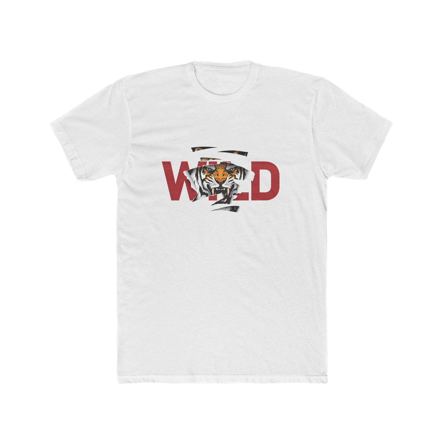 Wild Tiger Design Cotton T-shirt