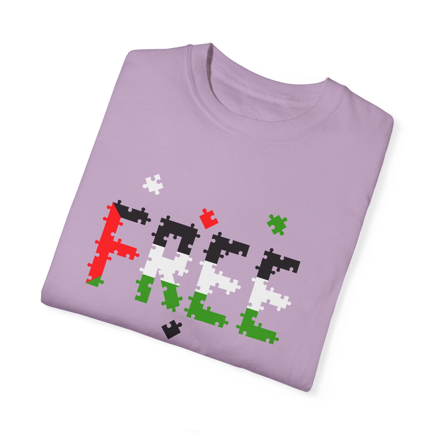 Free Palestine Puzzle Pieces T-shirt