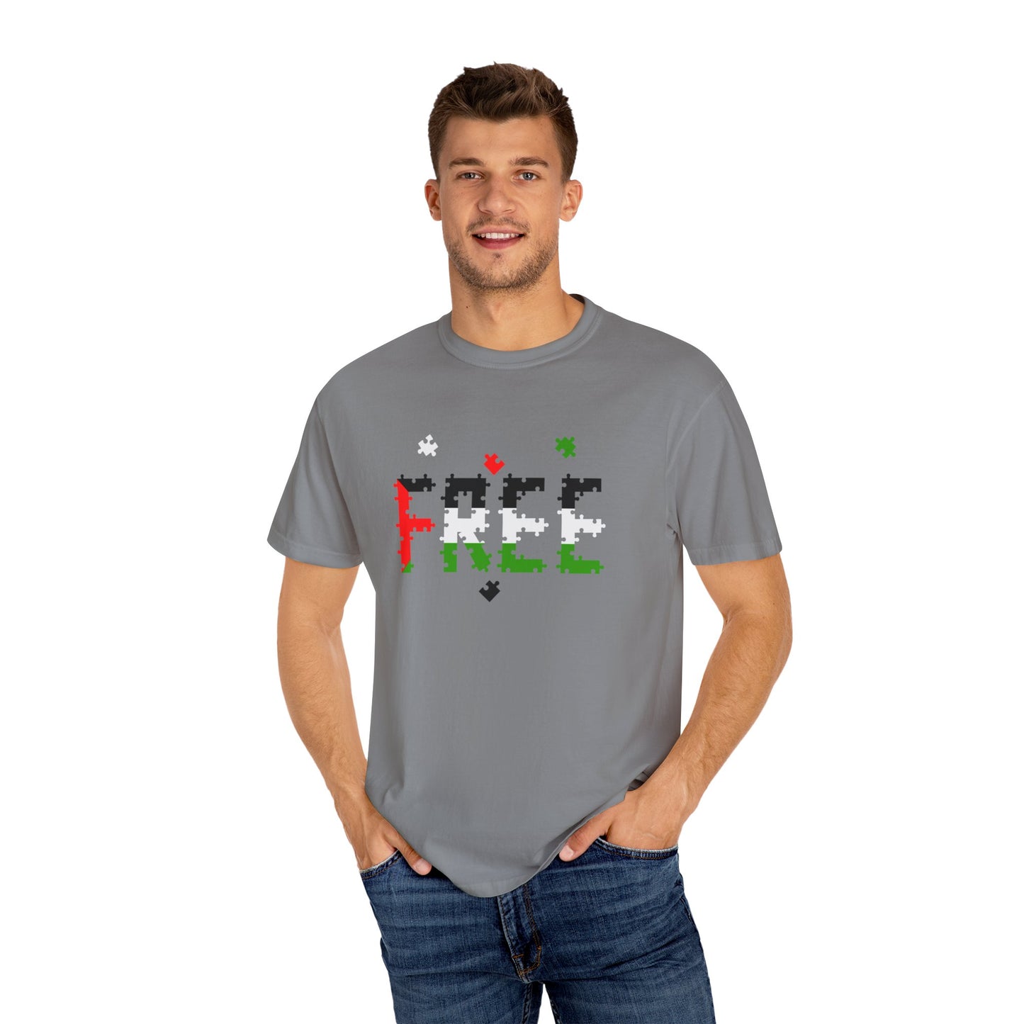 Free Palestine Puzzle Pieces T-shirt