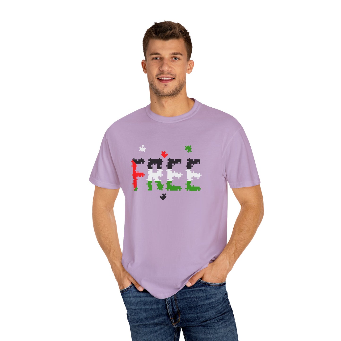 Free Palestine Puzzle Pieces T-shirt