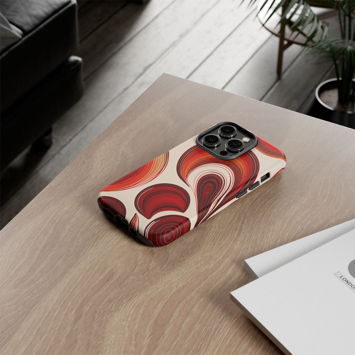 Spiraling Dip Paint Design iPhone Case