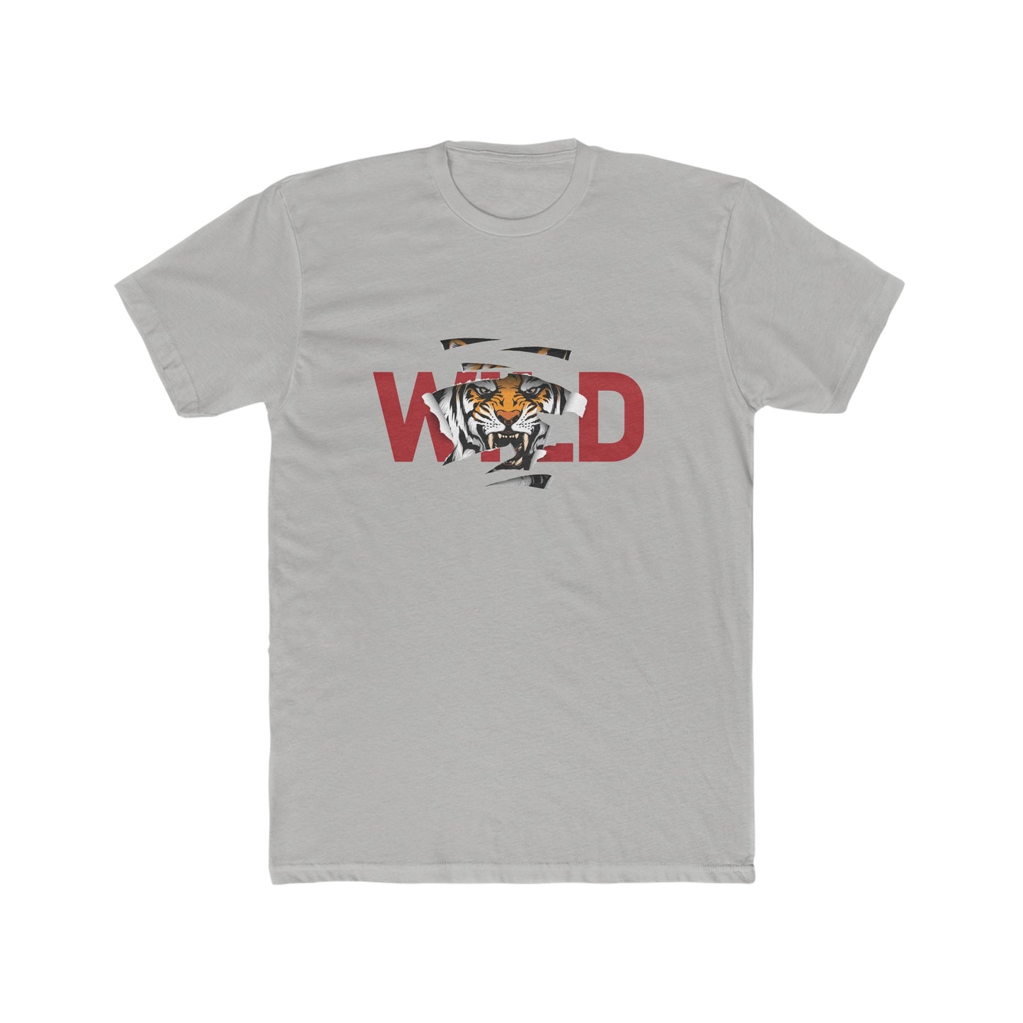 Wild Tiger Design Cotton T-shirt