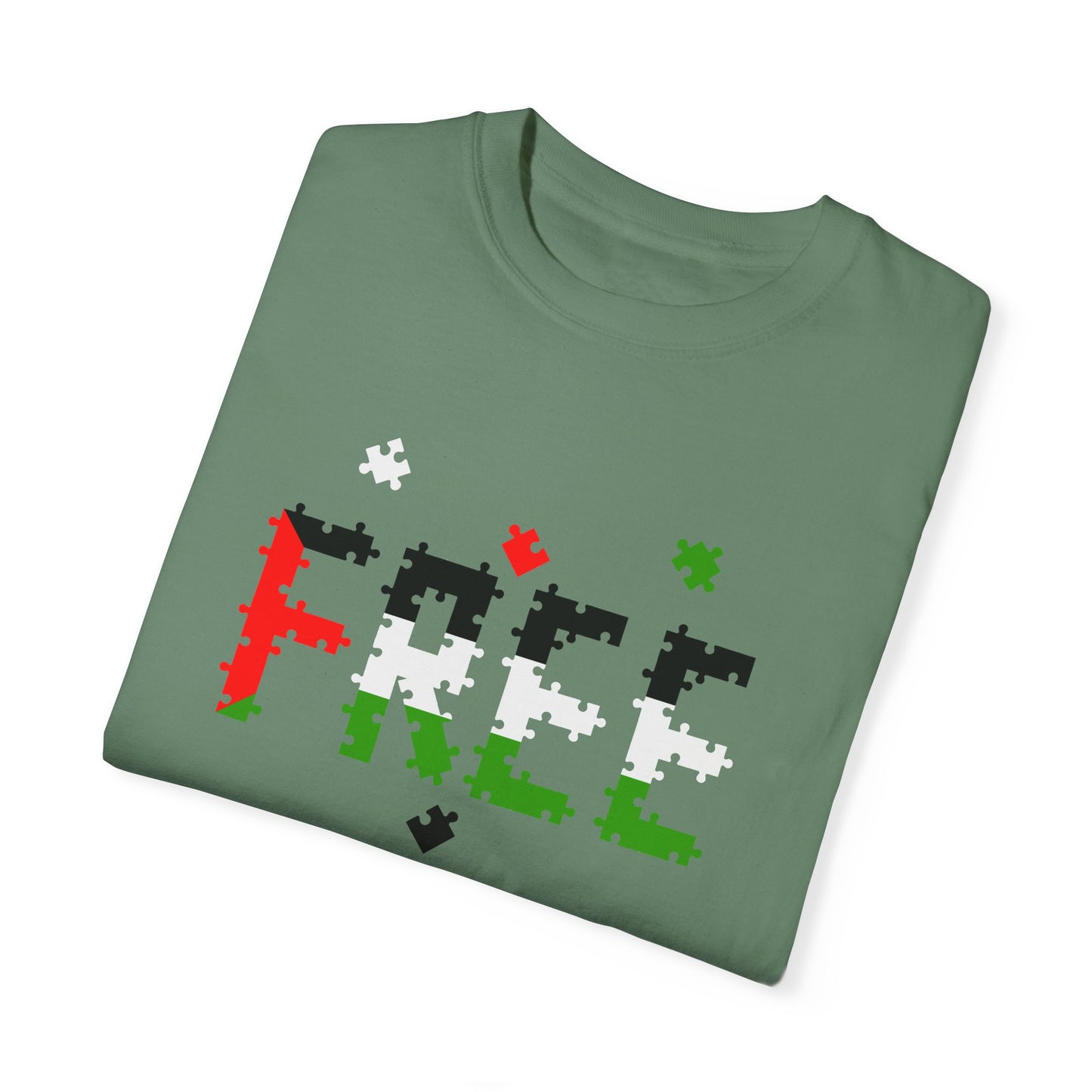 Free Palestine Puzzle Pieces T-shirt