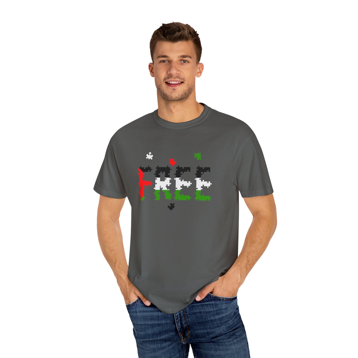 Free Palestine Puzzle Pieces T-shirt