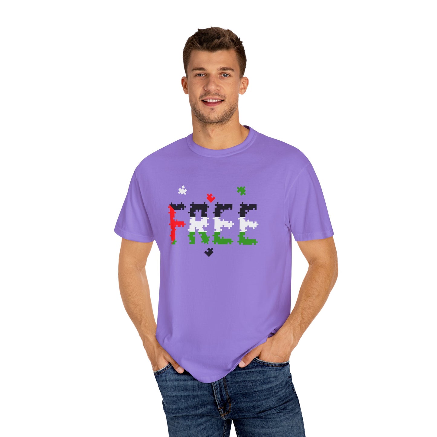 Free Palestine Puzzle Pieces T-shirt