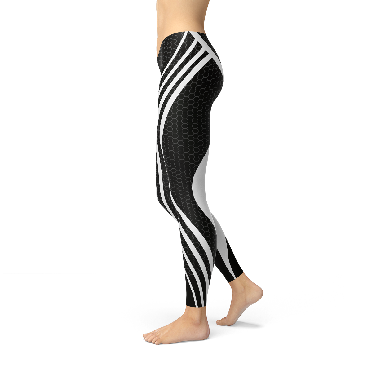 Women's Back & White Yoga Leggings