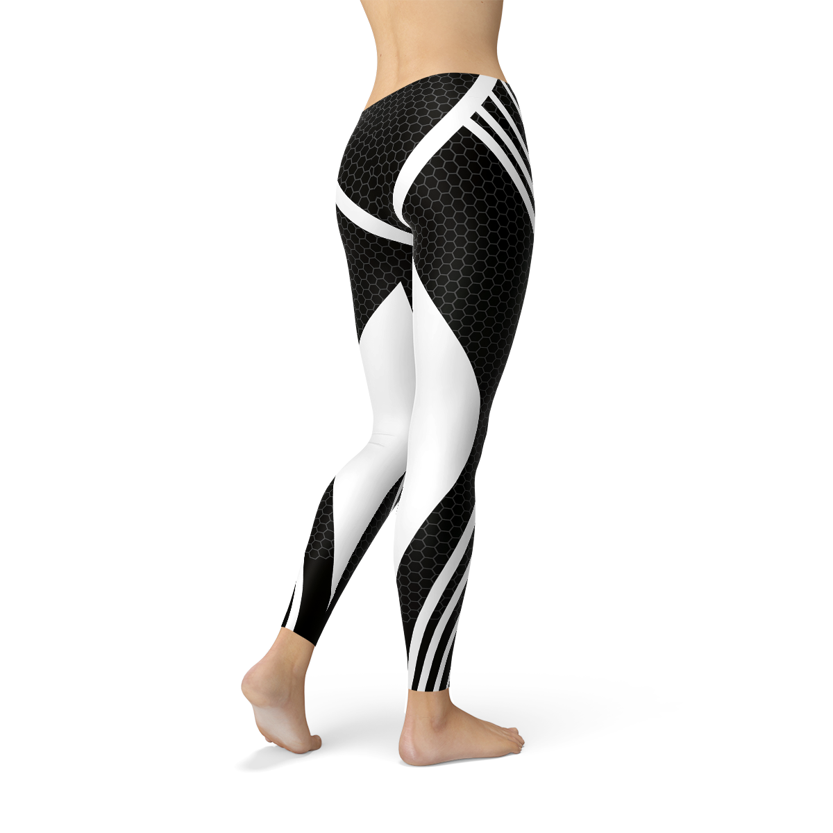 Women's Back & White Yoga Leggings