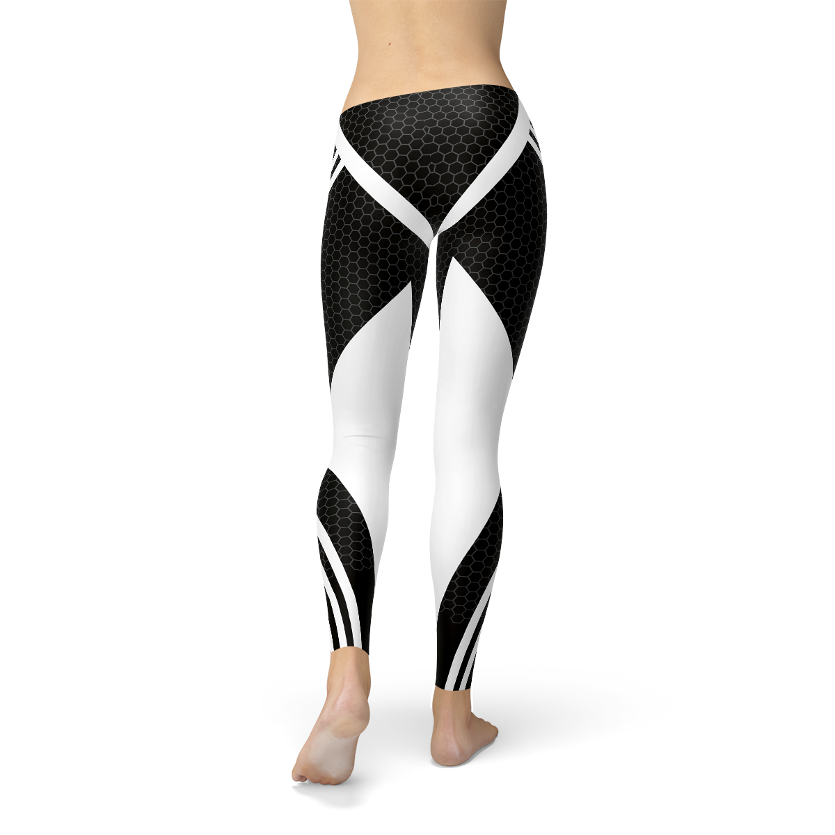 Women's Back & White Yoga Leggings