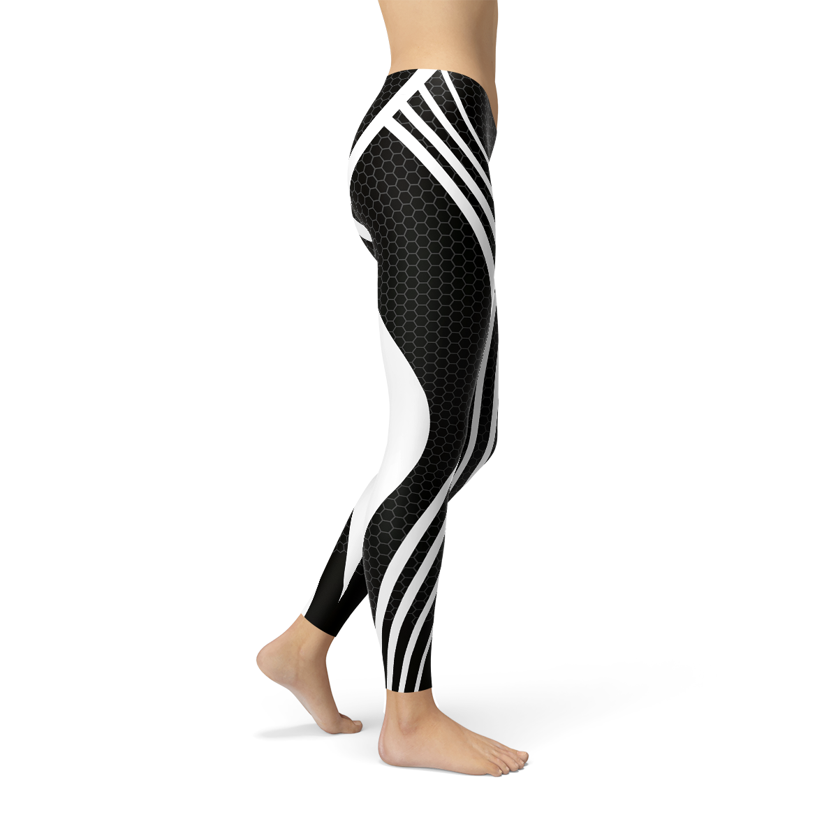 Women's Back & White Yoga Leggings